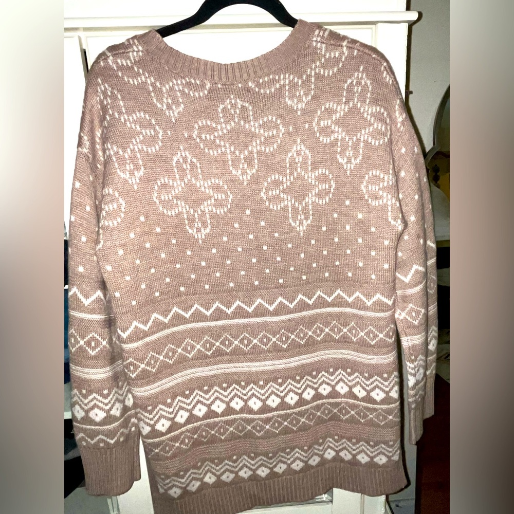 THAKOON beige, and cream, cozy vintage sweater.